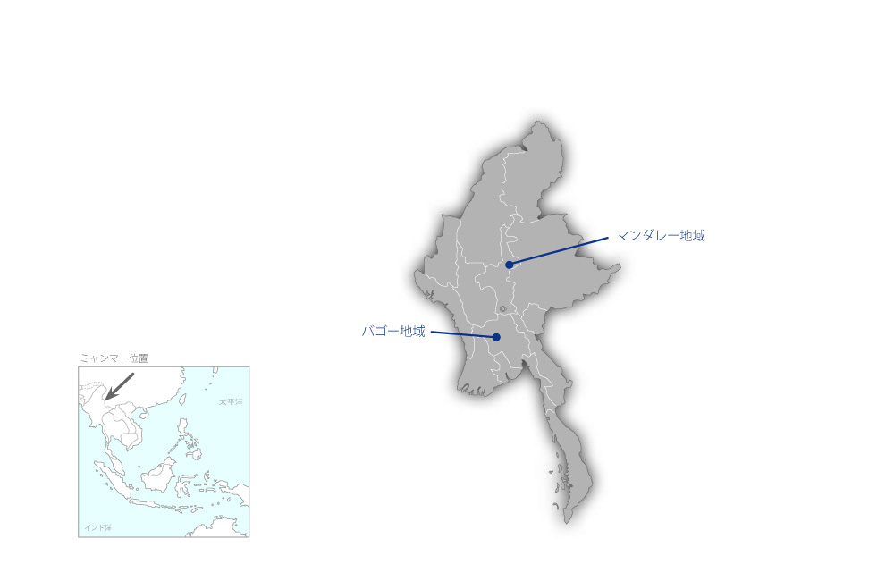 全国基幹送変電設備整備事業フェーズ1の協力地域の地図