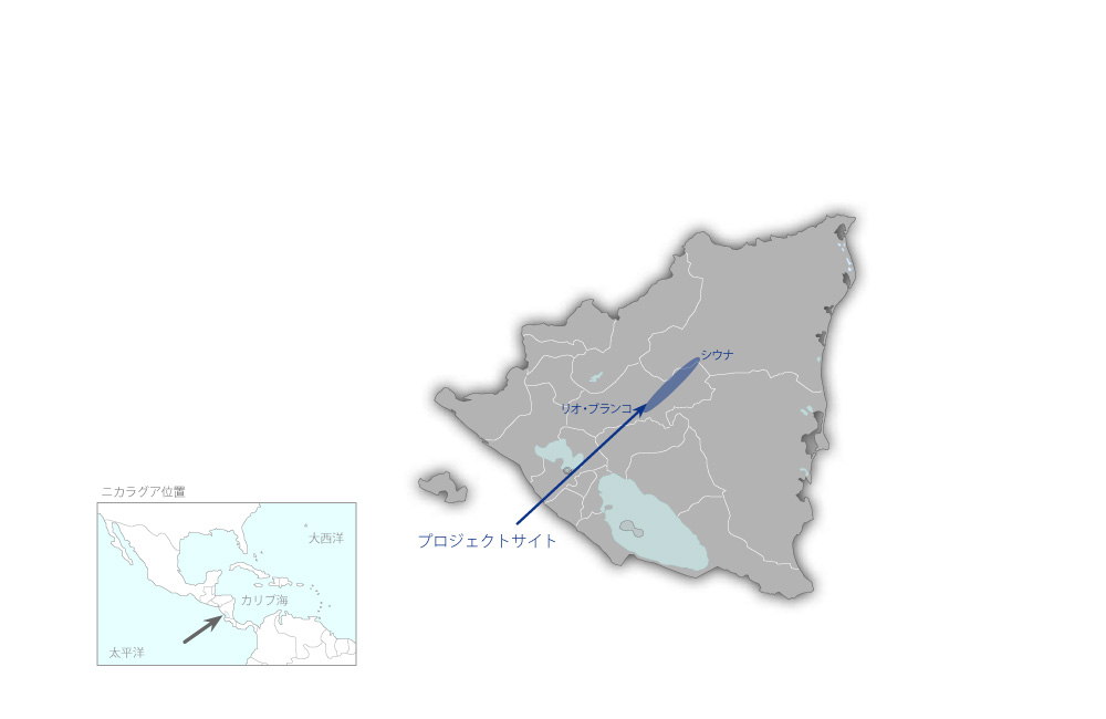 リオ・ブランコ−シウナ間橋梁・国道整備事業の協力地域の地図