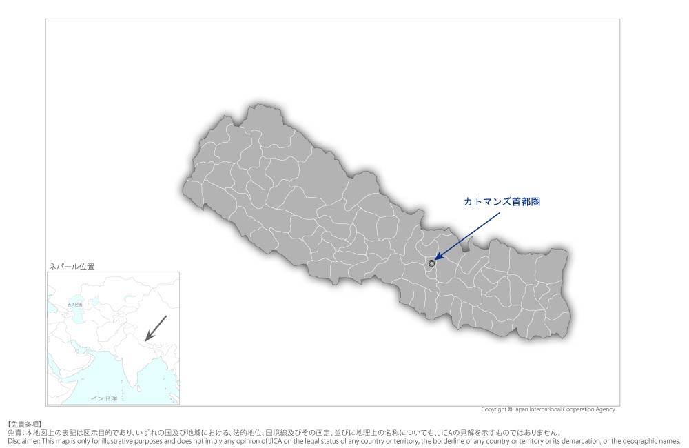 コテショール交差点改良事業の協力地域の地図