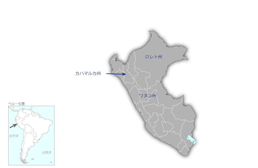 電力フロンティア拡張事業（3）（ロレト州）の協力地域の地図