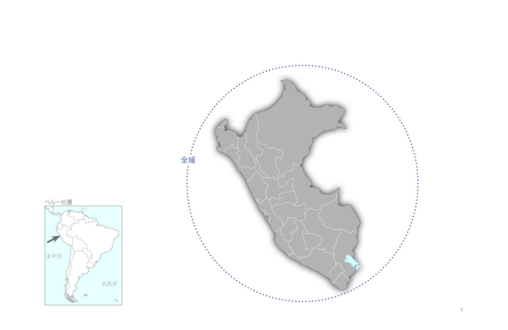 エネルギー効率化インフラ支援プログラムの協力地域の地図