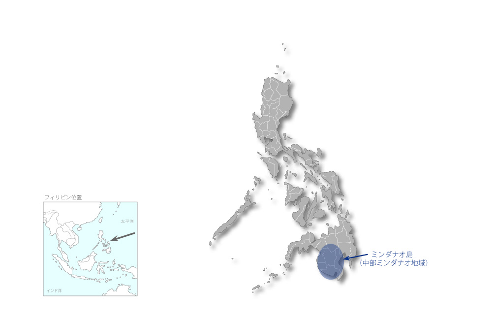 マリトボグ-マリダガオ灌漑事業（1）の協力地域の地図