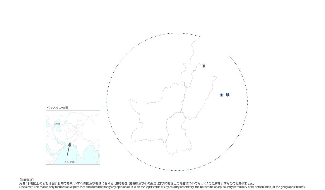 給電設備拡充事業の協力地域の地図