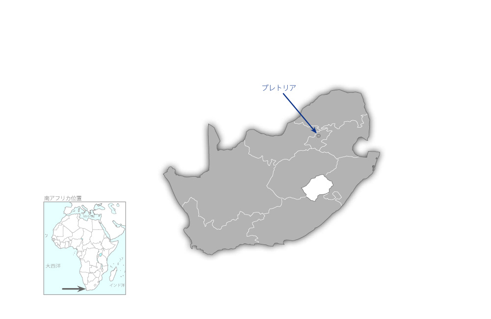 クワンデベレ給水事業の協力地域の地図