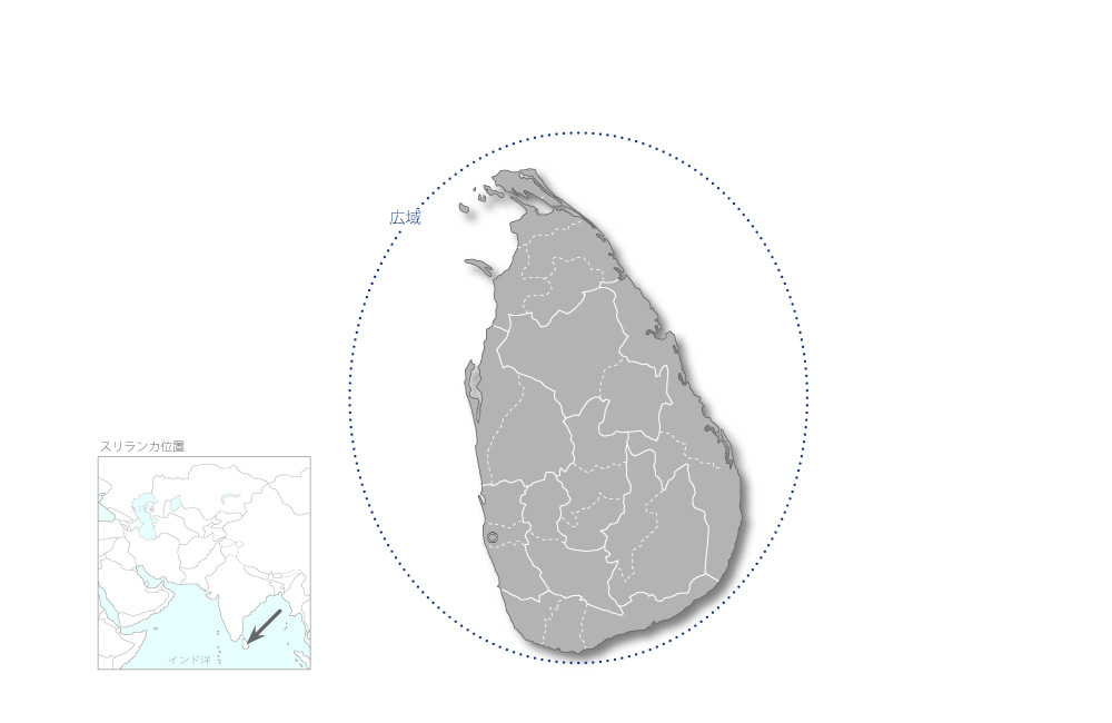 国道主要橋梁建設事業の協力地域の地図