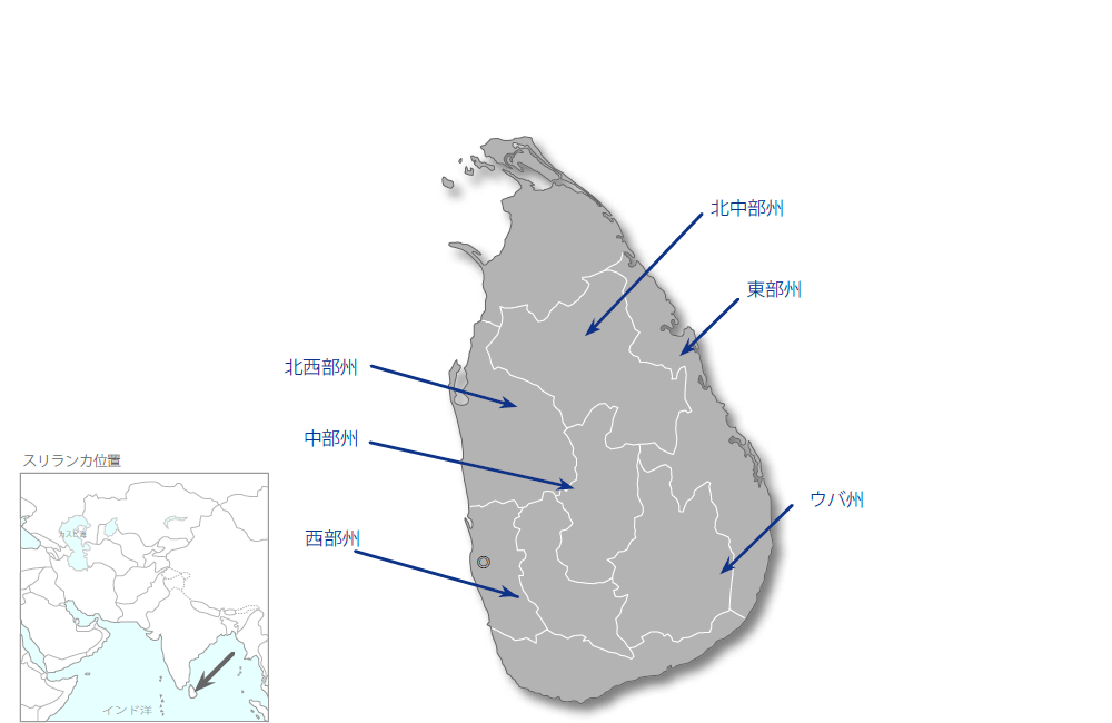 保健医療サービス改善事業の協力地域の地図