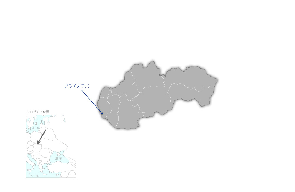 高速道路建設事業の協力地域の地図