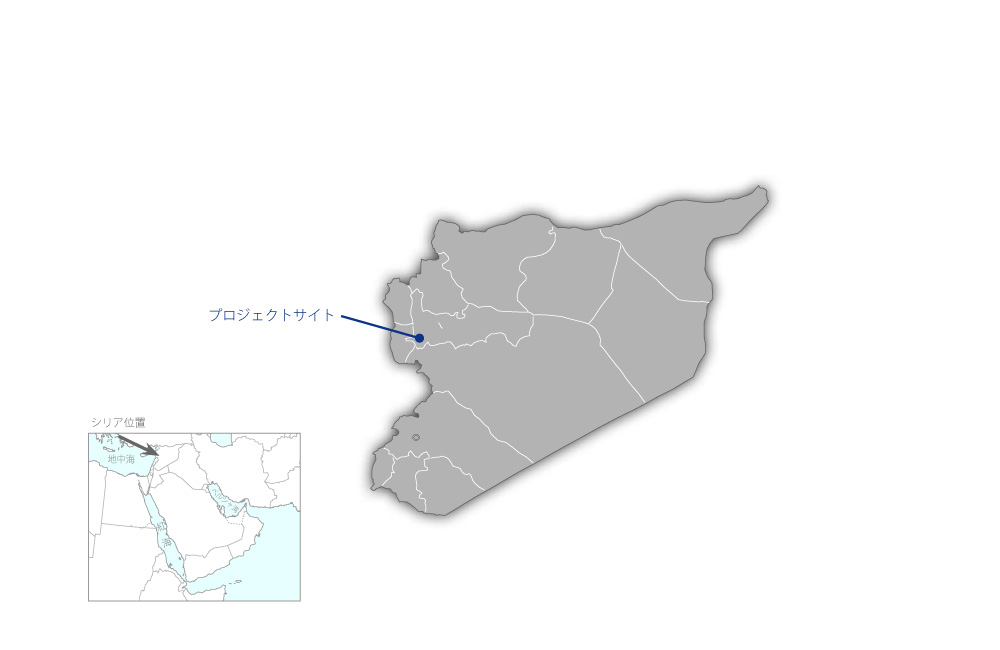 アル・ザラ火力発電所建設事業の協力地域の地図