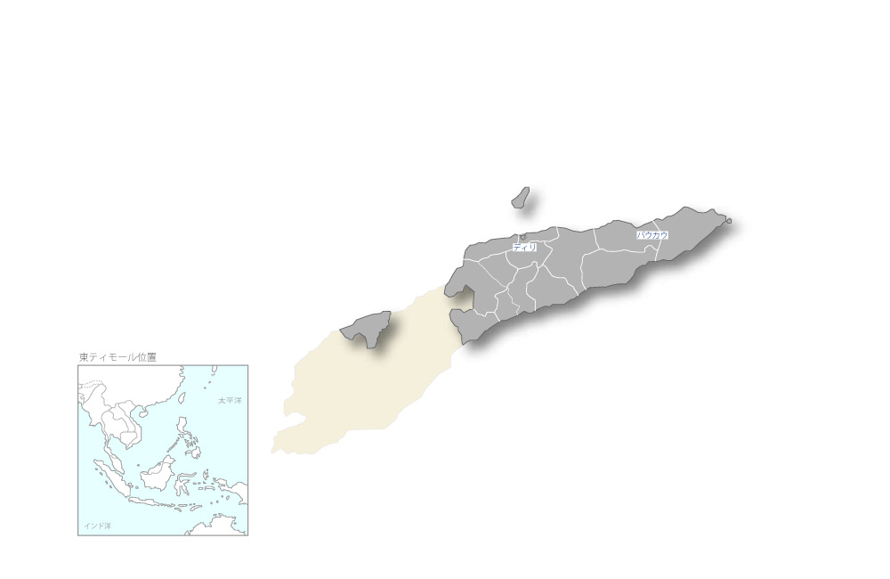 国道1号線整備事業の協力地域の地図