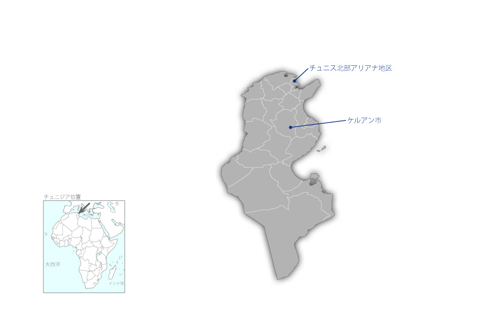 都市洪水対策事業の協力地域の地図