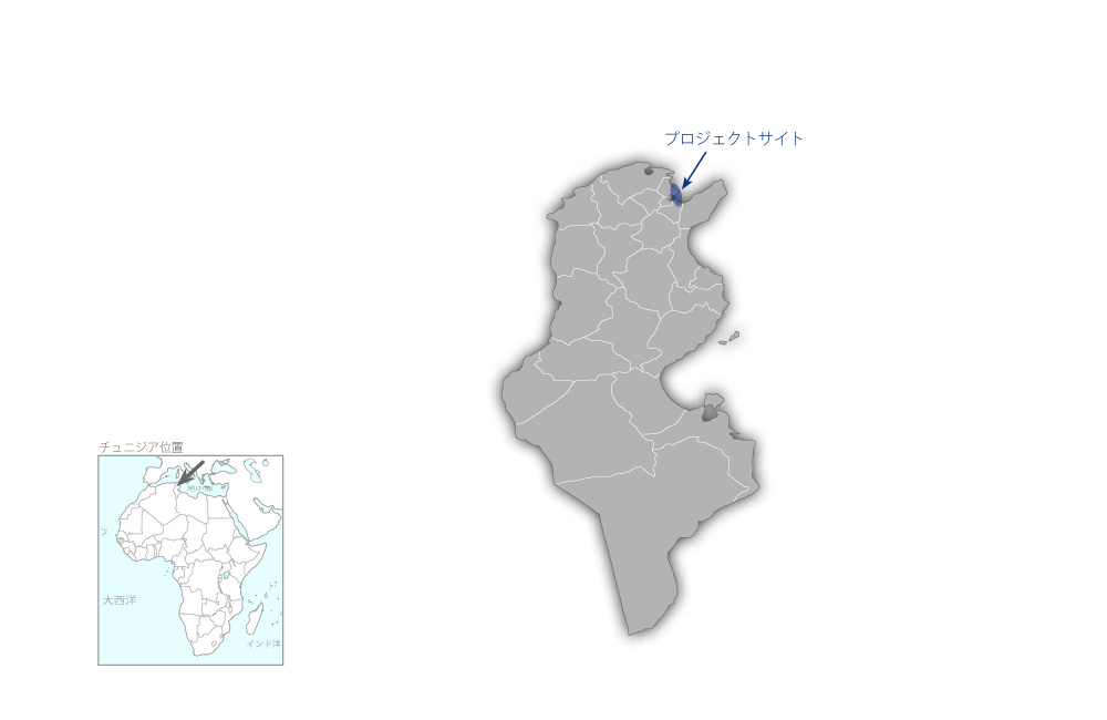 ラデス-ラグレット橋建設事業の協力地域の地図