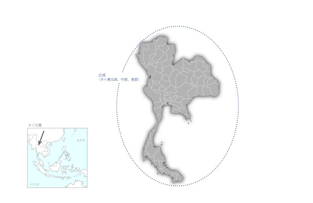 環境保全基金支援事業の協力地域の地図