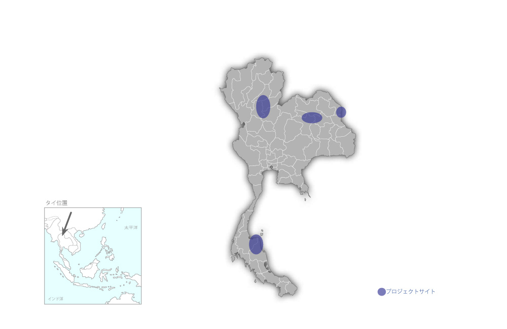 地方幹線道路網改良事業（3）の協力地域の地図