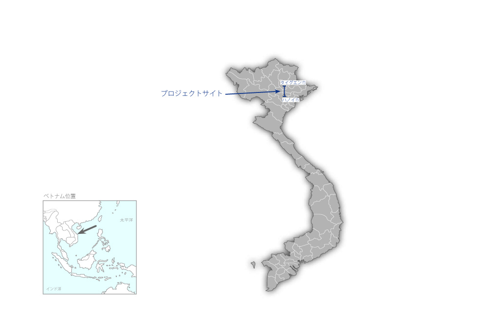 国道3号線道路ネットワーク整備事業（2）の協力地域の地図