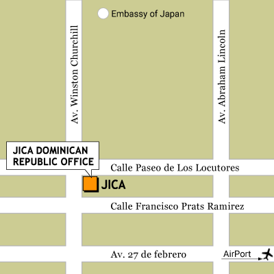 ドミニカ共和国事務所地図
