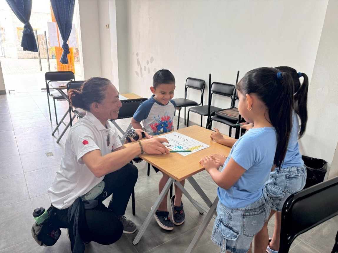 博物館の日本語・文化体験コースでの一コマ