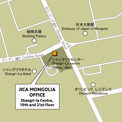 モンゴル事務所地図