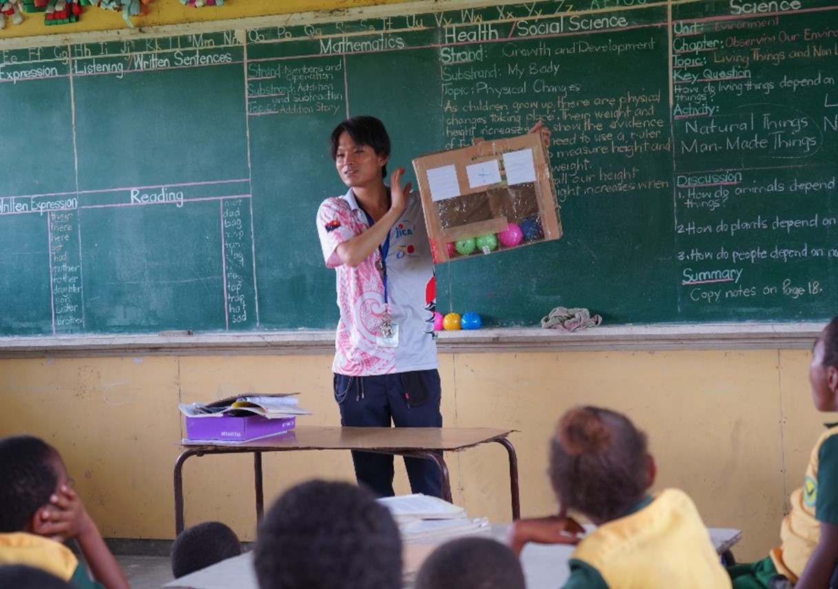 PNG国内で活動する小学校教育隊員の取り組み（JICA PNG事務所HP）