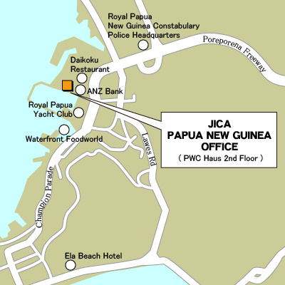 パプアニューギニア事務所地図