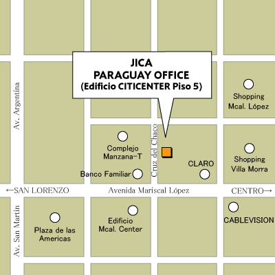 パラグアイ事務所地図