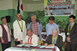 JICA Gives Nod at 2-Year Organic Farming Project<br><br />
<br />
Manila, 27 January 2010 - (Seated from left) Benguet Governor Nestor Fongwan and Mr. Jiro Shiwako, President of Japan Agricultural Exchange Council, sign the agreement for a two-year project to train farmers in year-round production of strawberry and vegetables with less chemicals. The Japan International Cooperation Agency (JICA) provides funding support for the said project. Photo shows (standing from left) Benguet Vice Governor Cresencio Pacalso, JICA Senior Representative Kenzo Iwakami, Benguet League of Mayors Chairman Mario Godio, Department of Agriculture Cordillera Administrative Region (DA-CAR) Director Cesar Rodriguez and First Secretary Takehiko Sakata, Embassy of Japan.