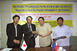 JICA Seals Agreement to Improve Earthquake and Volcano Monitoring of PHIVOLCS<br><br />
<br />
Manila, 10 December 2009 - Japan International Cooperation Agency (JICA) Chief Representative Norio Matsuda (second from left) shakes hands with Science and Technology Undersecretary Graciano Yumul, Jr. after signing on December 8, 2009 the Grant Technical Assistance for Philippine Institute of Volcanology and Seismology (PHIVOLCS) on the 5-year project “Enhancement of Earthquake and Volcano Monitoring, and Effective Utilization of Disaster Mitigation Information in the Philippines”. On right is PHIVOLCS Director Renato U.Solidum, and on the left is Masaoki Shirai, First Secretary of the Embassy of Japan.