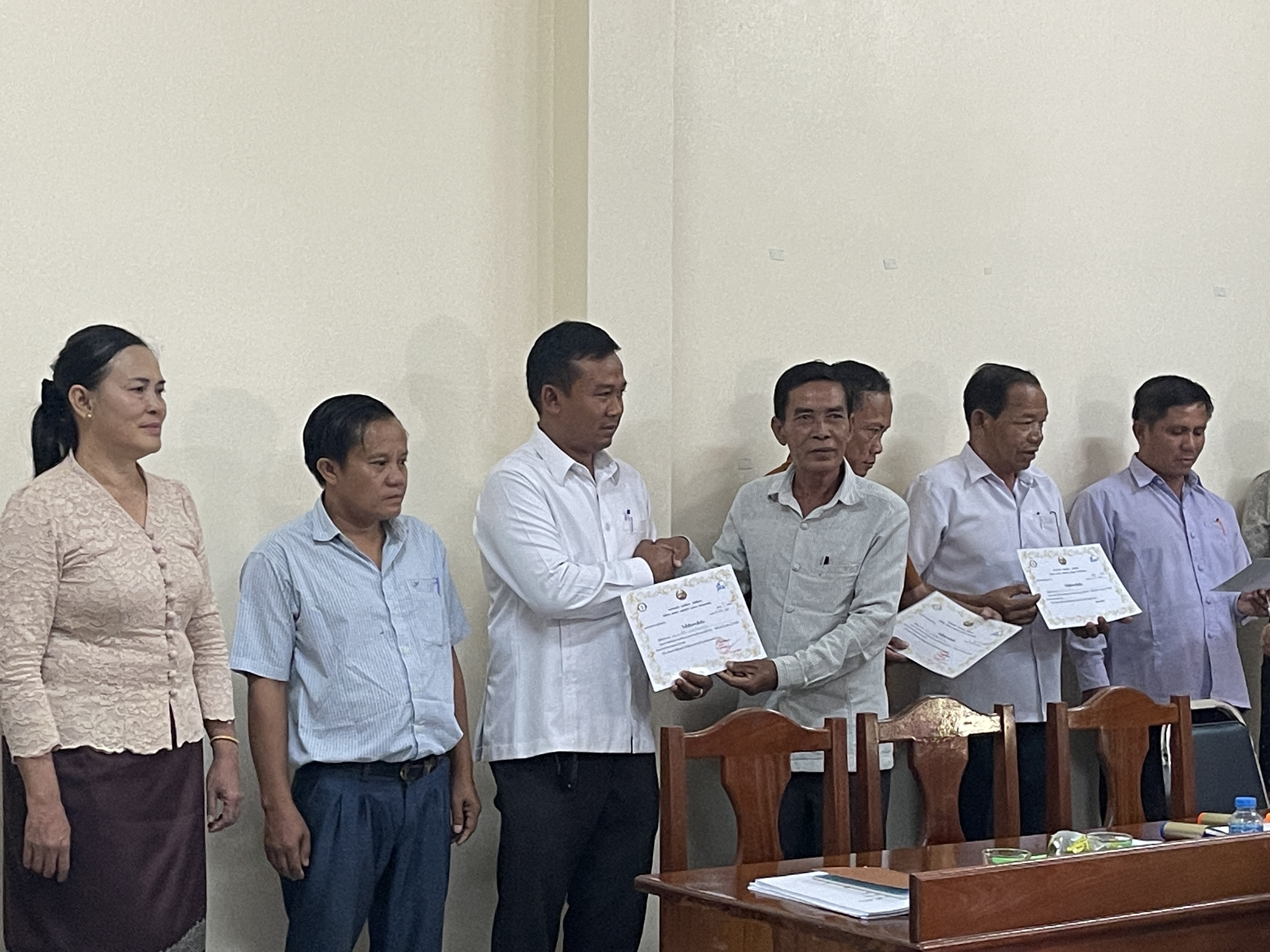 Assessor training at district in Champasak