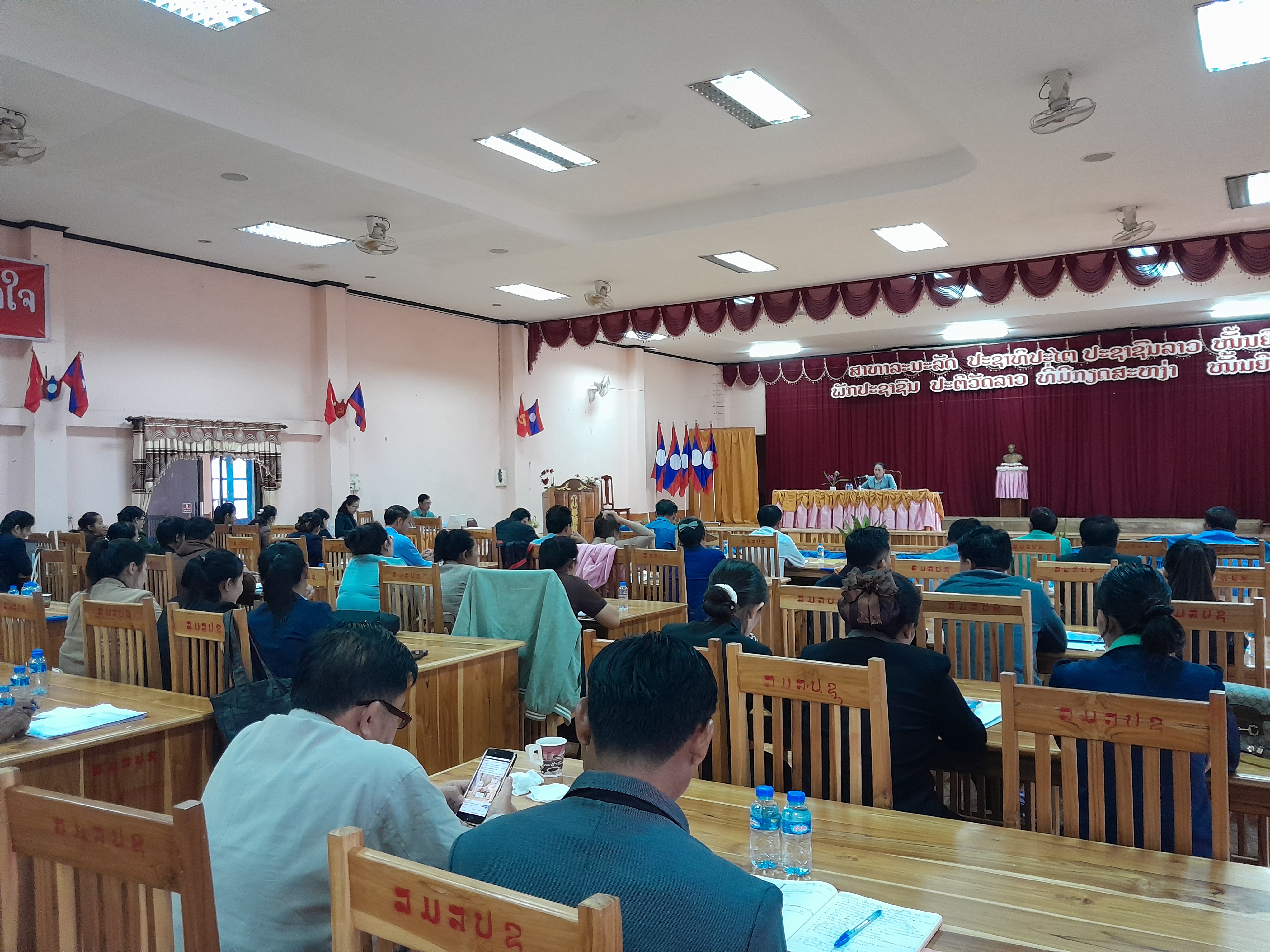 Assessor training at district in Champasak