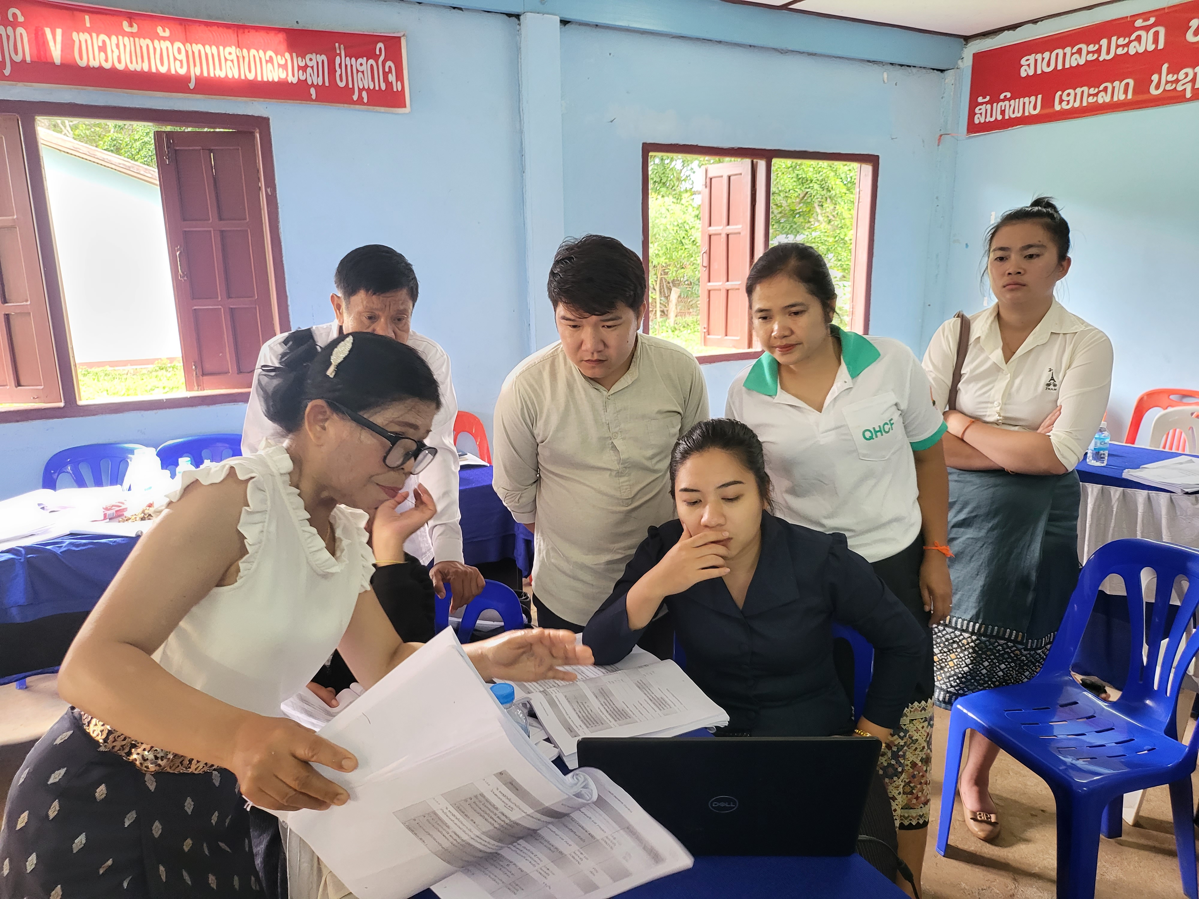 Assessor training at district in Sekong