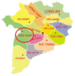 キエンザン省の位置の画像