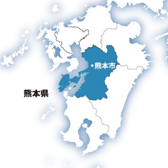 【地図】熊本県