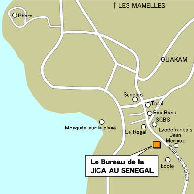 セネガル事務所地図