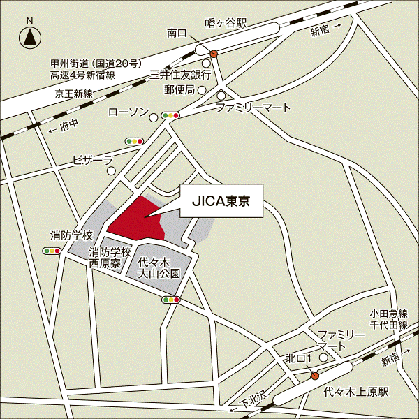 【地図】JICA東京地図