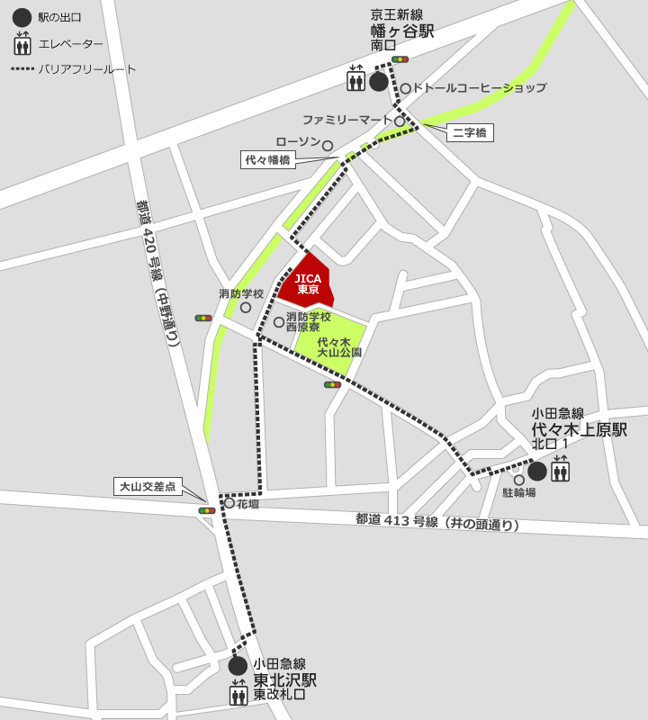 バリアフリールート Jica東京 Jica