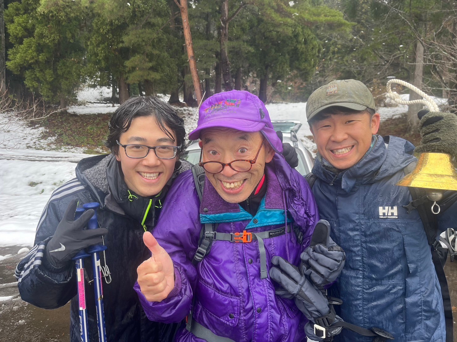 地元の人気者、北さん達と森山登山