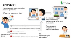 TICOのウェブサイトにあるオンライン無料健康相談サービスの案内