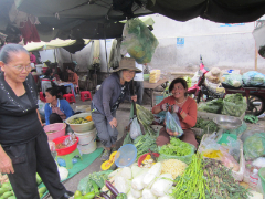 野菜などは市場で新鮮なものが手に入る