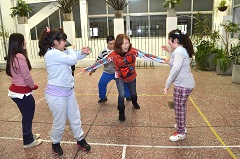 3度目の派遣ではアルゼンチンの特別支援校へ赴任。ヘルパーの養成に尽力した