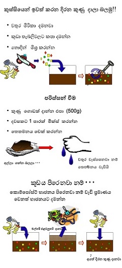 シンハラ語でまとめられた高倉式コンポストのマニュアル