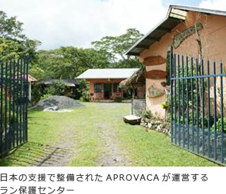 日本の支援で整備されたAPROVACAが運営するラン保護センター