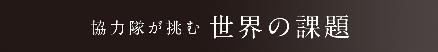 協力隊が挑む世界の課題