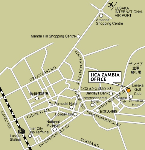 ザンビア事務所地図